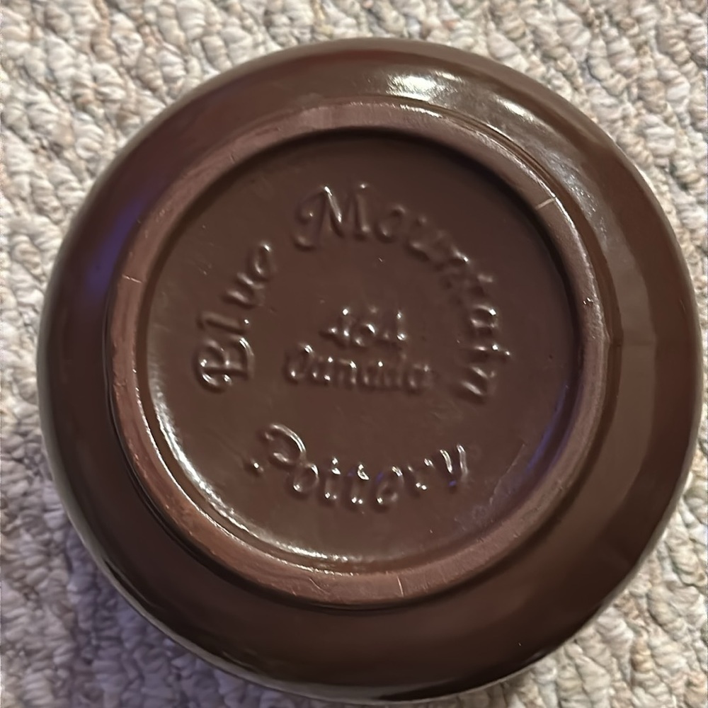 Blue mountain pottery bean or Dutch oven pot 464 Canada with lid dark brown - Picture 8 of 11